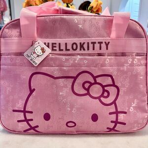 Iconic Sanrio Hello Kitty Large Lightweight Travel Weekender Carry On Bag Luggag
